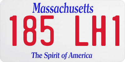 MA license plate 185LH1