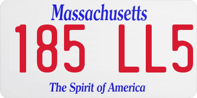 MA license plate 185LL5