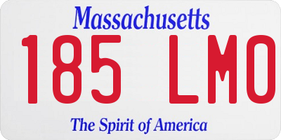 MA license plate 185LM0