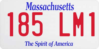 MA license plate 185LM1