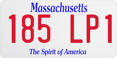 MA license plate 185LP1