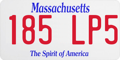 MA license plate 185LP5