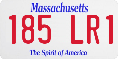 MA license plate 185LR1