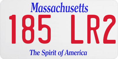 MA license plate 185LR2