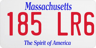 MA license plate 185LR6