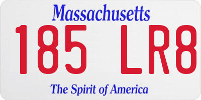 MA license plate 185LR8