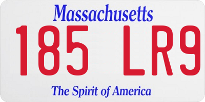 MA license plate 185LR9