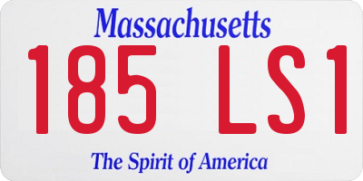 MA license plate 185LS1