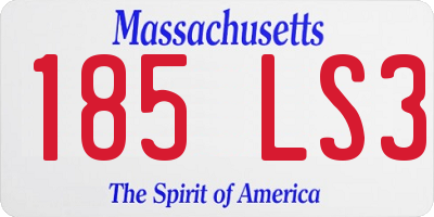 MA license plate 185LS3