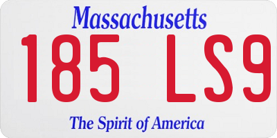 MA license plate 185LS9