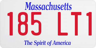 MA license plate 185LT1