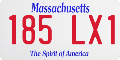 MA license plate 185LX1