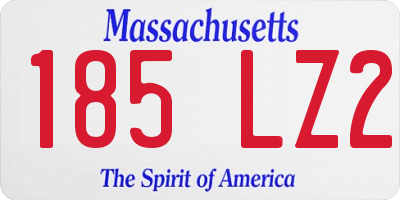 MA license plate 185LZ2
