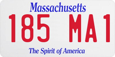 MA license plate 185MA1
