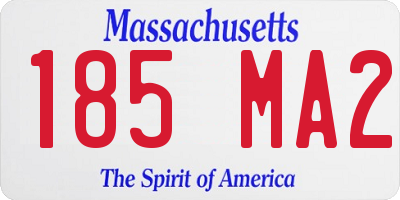 MA license plate 185MA2