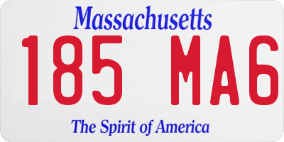 MA license plate 185MA6