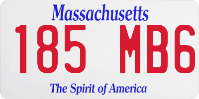 MA license plate 185MB6