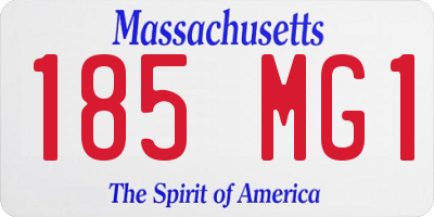 MA license plate 185MG1