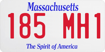 MA license plate 185MH1