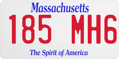 MA license plate 185MH6