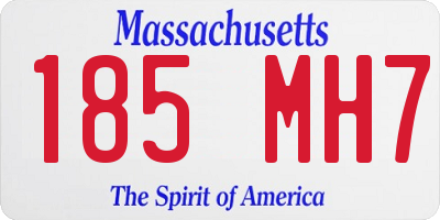 MA license plate 185MH7