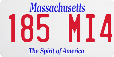 MA license plate 185MI4