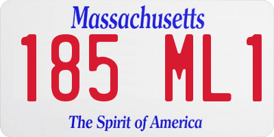 MA license plate 185ML1