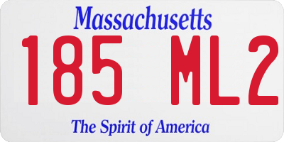 MA license plate 185ML2