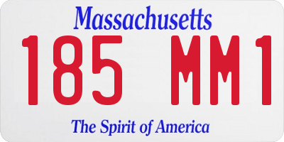 MA license plate 185MM1