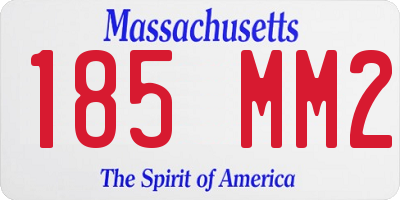 MA license plate 185MM2