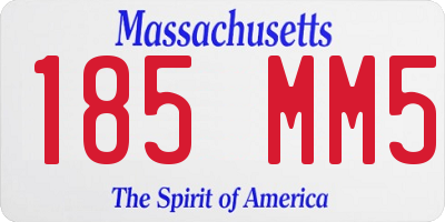 MA license plate 185MM5