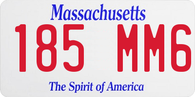 MA license plate 185MM6