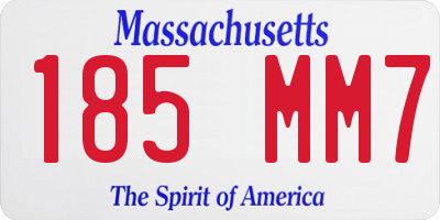 MA license plate 185MM7