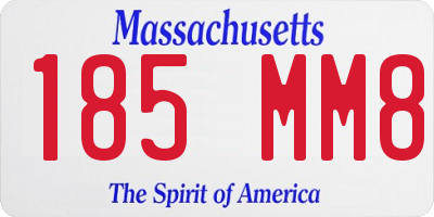 MA license plate 185MM8