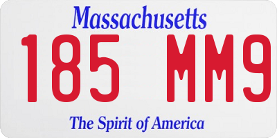 MA license plate 185MM9