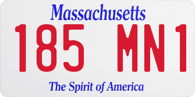 MA license plate 185MN1