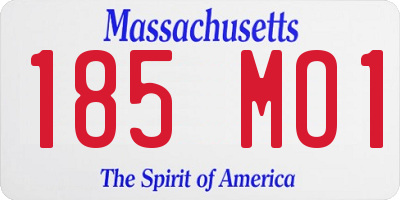 MA license plate 185MO1