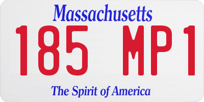 MA license plate 185MP1