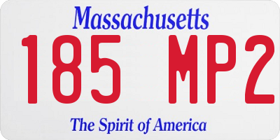 MA license plate 185MP2