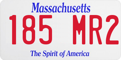MA license plate 185MR2