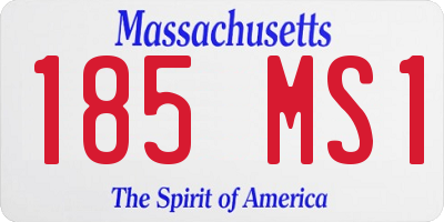 MA license plate 185MS1