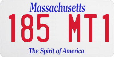 MA license plate 185MT1