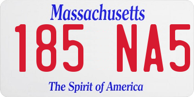MA license plate 185NA5