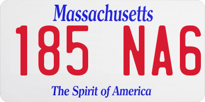 MA license plate 185NA6