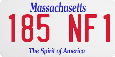 MA license plate 185NF1