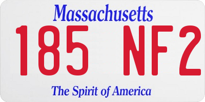 MA license plate 185NF2