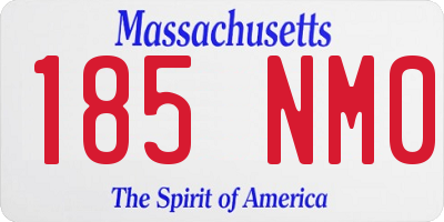MA license plate 185NM0