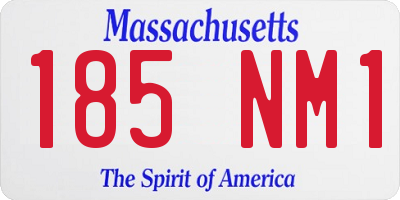 MA license plate 185NM1