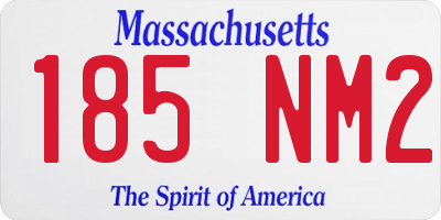 MA license plate 185NM2
