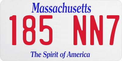 MA license plate 185NN7